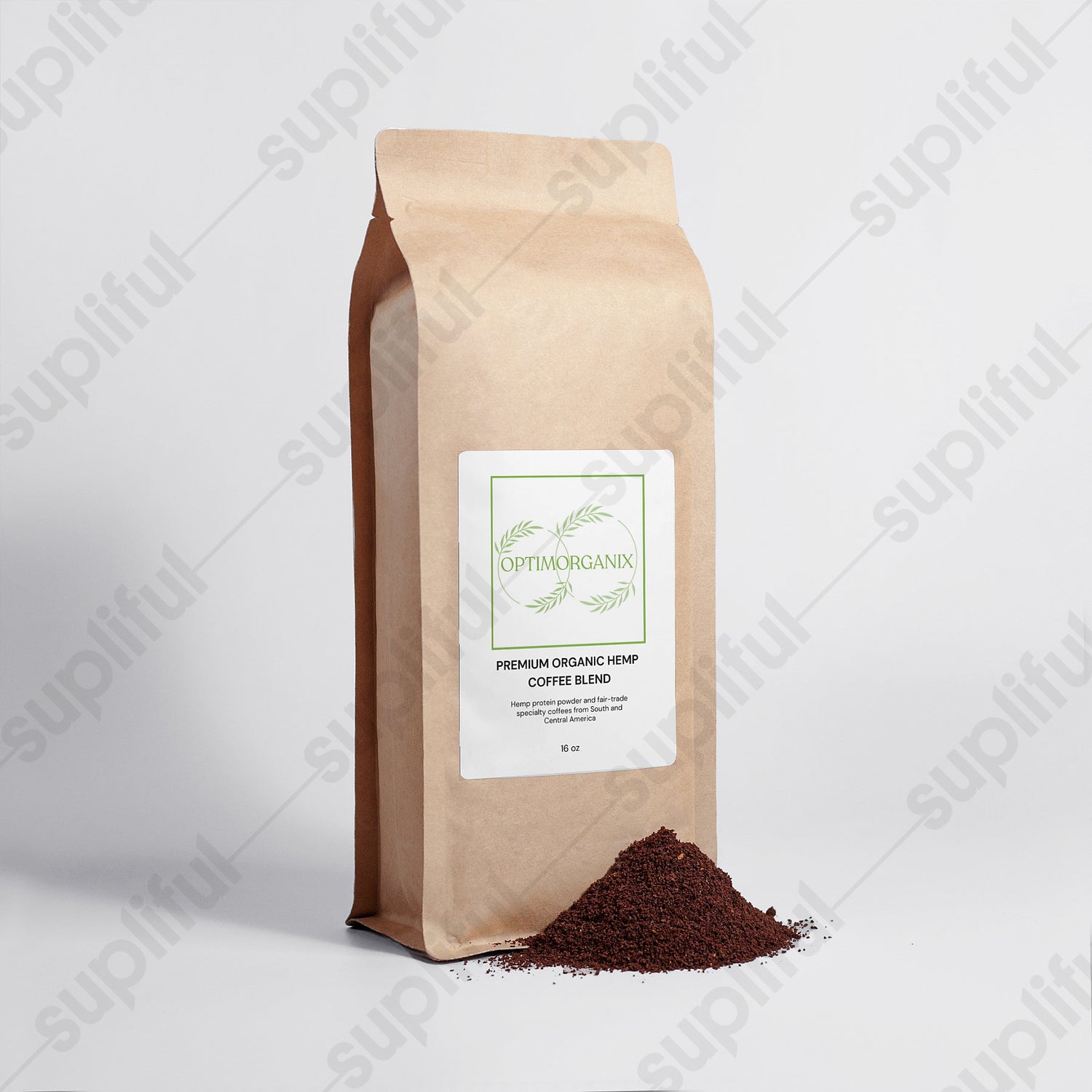 Hemp Coffee Blend - Medium Roast 16oz - Optim Organix