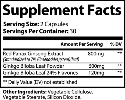 Ginkgo Biloba + Ginseng - Optim Organix