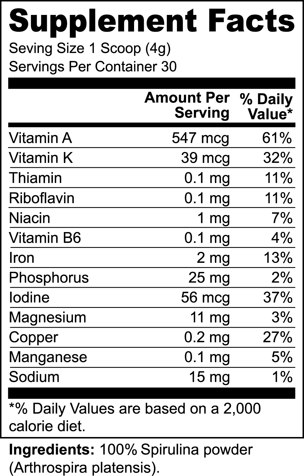 Spirulina Powder - Optim Organix